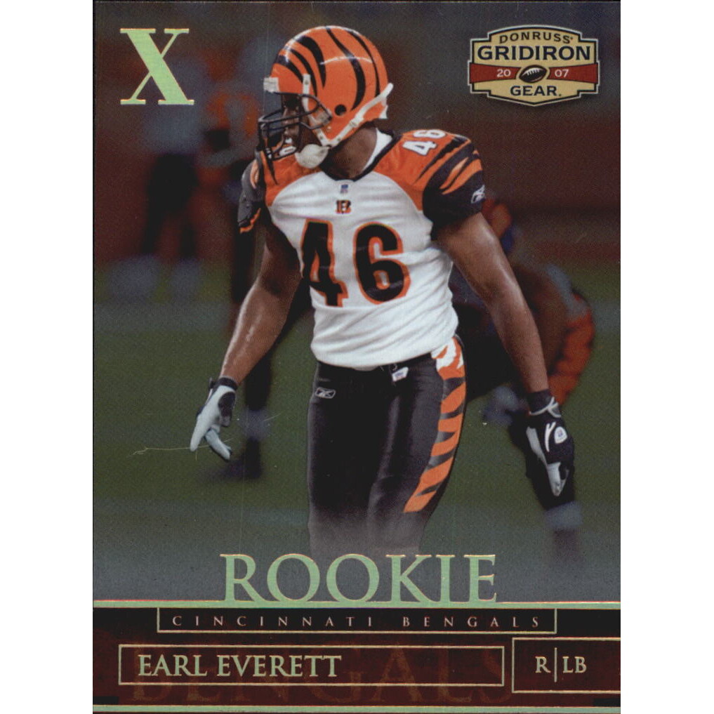 2007 Donruss Gridiron Gear Gold Holofoil X's #132 Earl Everett. rookie card picture