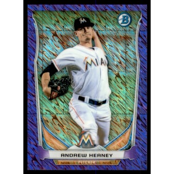 2014 Bowman Chrome Bowman Scout Top 5 Mini Purple Refractors #BMMM1 Andrew Heaney