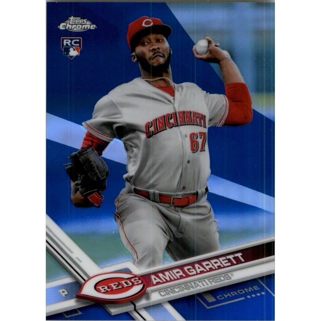 2017 Topps Chrome Blue Refractors #83 Amir Garrett. rookie card picture