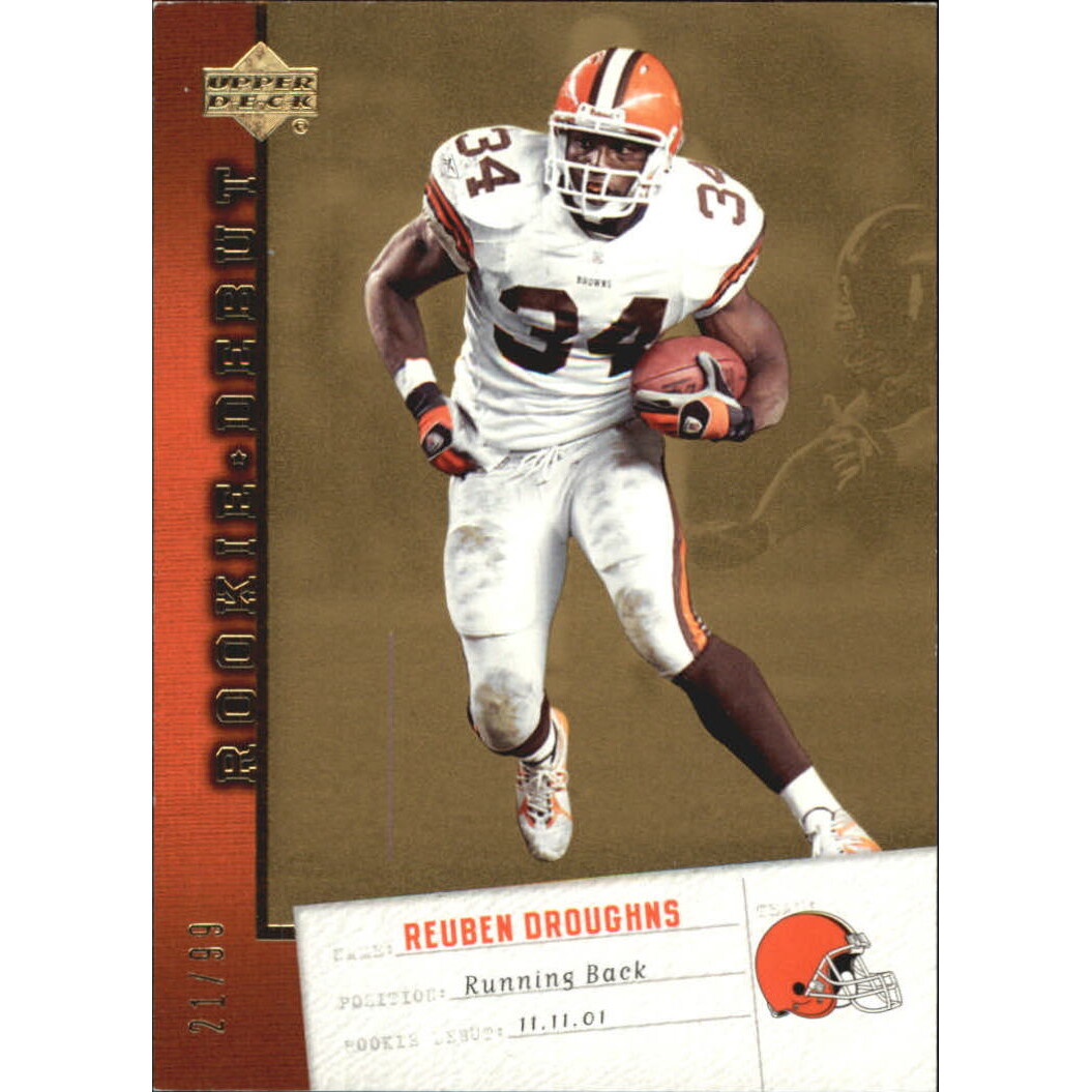 2006 Upper Deck Rookie Debut Gold #24 Reuben Droughns. rookie card picture