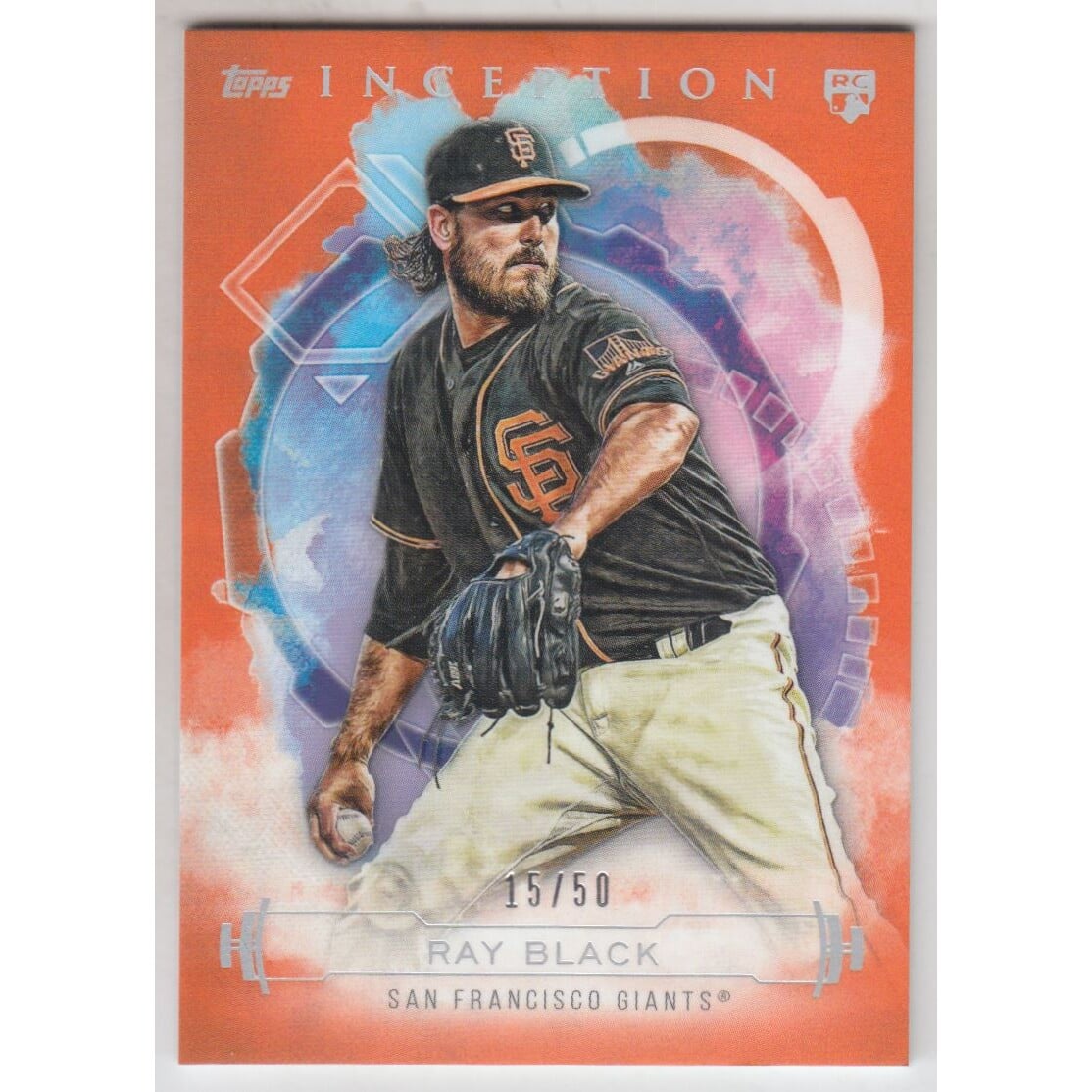 2019 Topps Inception Orange #73 Ray Black. rookie card picture