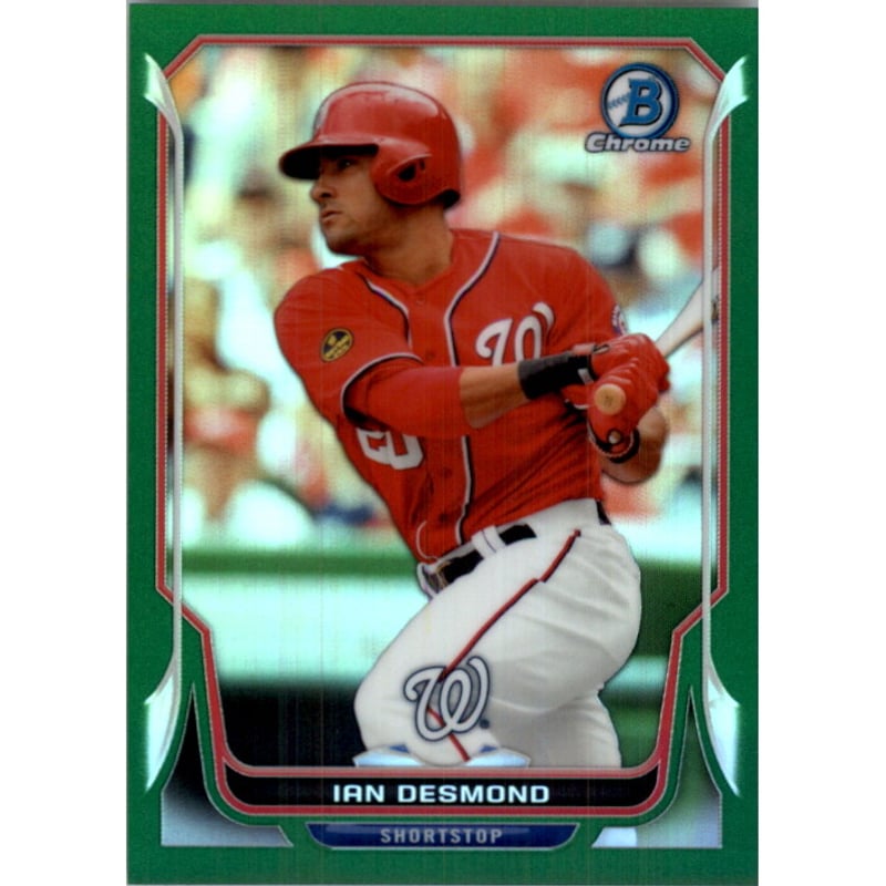 2014 Bowman Chrome Green Refractors #193 Ian Desmond