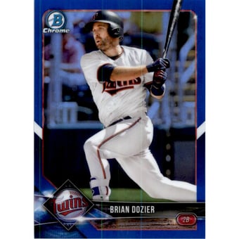 2018 Bowman Chrome Blue Refractors #90 Brian Dozier