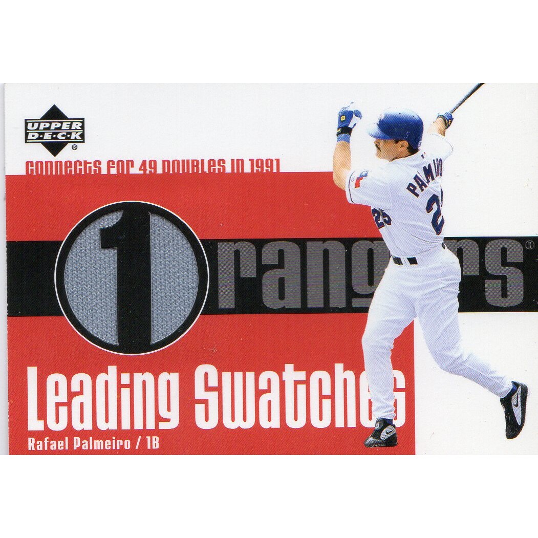 2003 Upper Deck Leading Swatches #RP1 Rafael Palmeiro 2B 2003 Upper Deck Leading Swatches #RP1 Rafael Palmeiro 2B