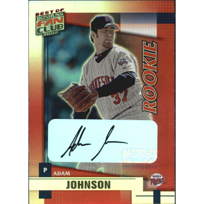 2002 Donruss Best of Fan Club Autographs #229 Adam Johnson/425*. rookie card picture