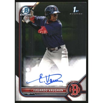 2022 Bowman Chrome Prospect Autographs #CPAEV Eduardo Vaughan