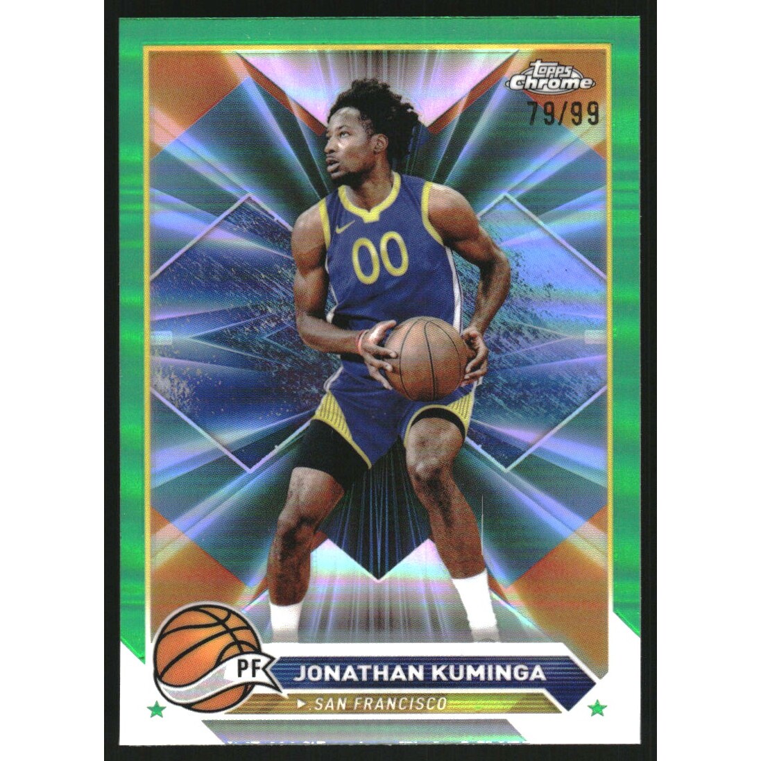 2023-24 Topps Chrome Green Refractors #122 Jonathan Kuminga