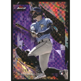 2024 Finest Purple Checkerboard Refractors #188 Curtis Mead