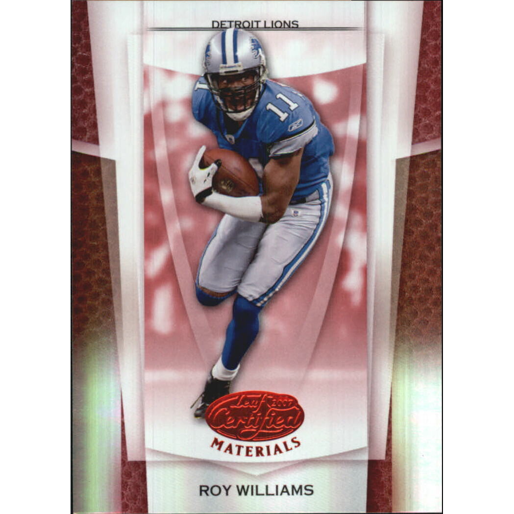 2007 Leaf Certified Materials Mirror Red #27 Roy Williams WR 2007 Leaf Certified Materials Mirror Red #27 Roy Williams WR