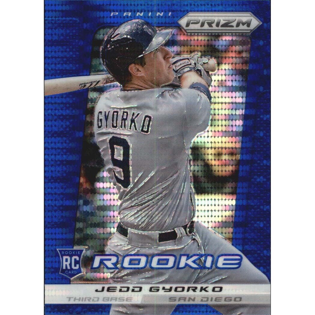 2013 Panini Prizm Prizms Blue Pulsar #295 Jedd Gyorko. rookie card picture