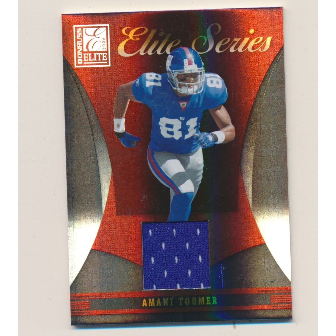2006 Donruss Elite Series Jerseys #8 Amani Toomer. rookie card picture