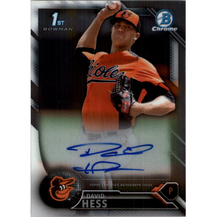 2016 Bowman Chrome Prospect Autographs #CPADH David Hess. rookie card picture