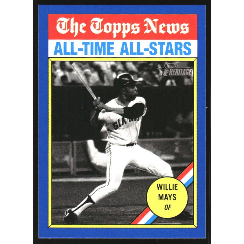2025 Topps Heritage Blue Border #341 Willie Mays AS