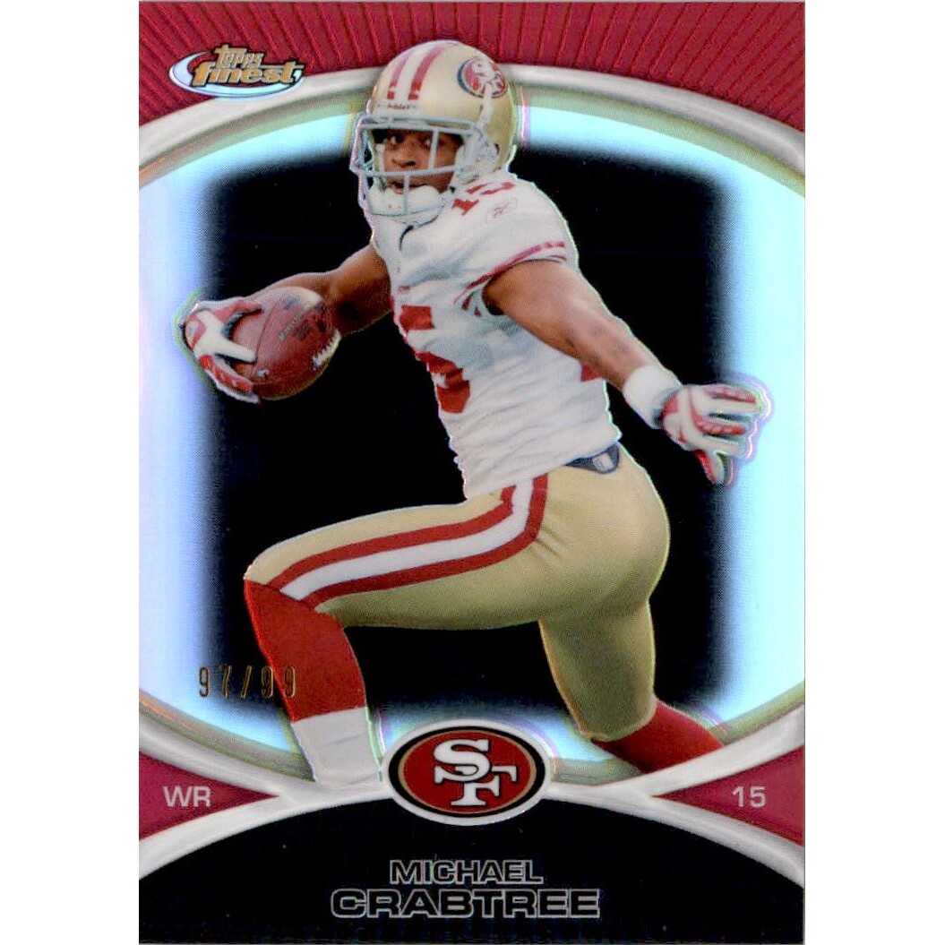 2010 Finest Black Refractors #44 Michael Crabtree