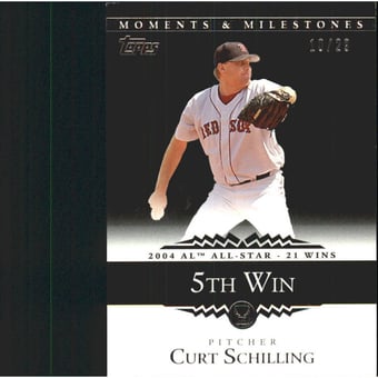 2007 Topps Moments and Milestones Black #91-5 Curt Schilling/W 5
