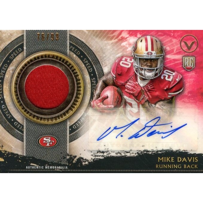 2015 Topps Valor Shield of Honor Patch Autographs Speed #SHAMD Mike Davis. rookie card picture