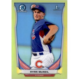 2014 Bowman Chrome Mini Factory Set Yellow Refractors #9 Ryan McNeil