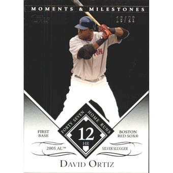 2007 Topps Moments and Milestones Black #104-12 David Ortiz/HR 12