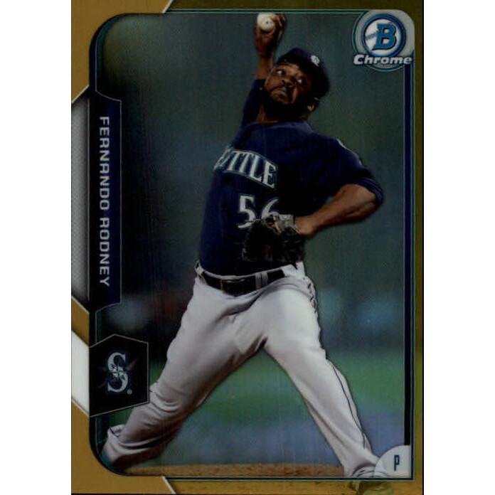 2015 Bowman Chrome Gold Refractors #117 Fernando Rodney. rookie card picture