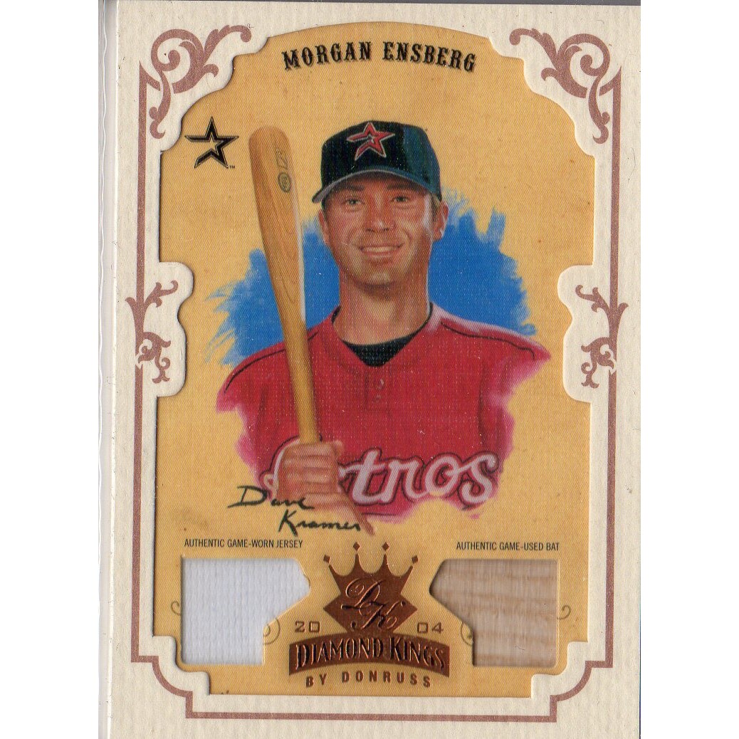 2004 Diamond Kings DK Materials Framed Bronze #121 Morgan Ensberg Bat-Jsy/100