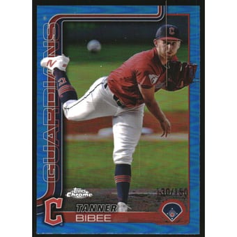 2025 Topps Chrome Blue Refractors #236 Tanner Bibee