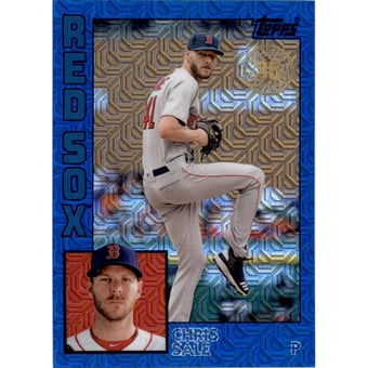 2019 Topps '84 Topps Silver Pack Chrome Series 2 Blue Refractors #T8415 Chris Sale