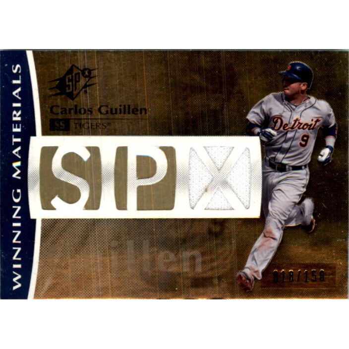 2008 SPx Winning Materials SPx Die Cut 150 #CG Carlos Guillen