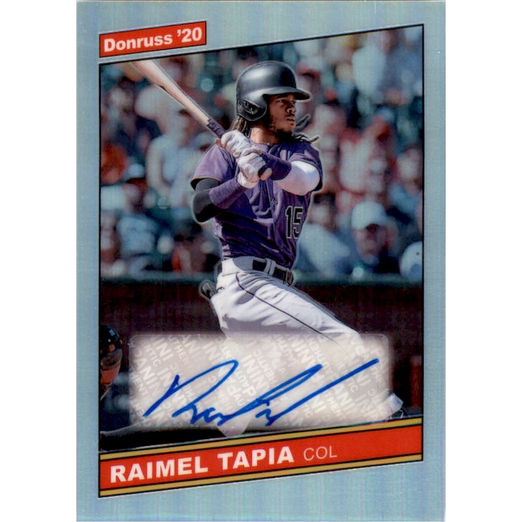2020 Donruss Optic Retro '86 Signatures Holo #39 Raimel Tapia. rookie card picture