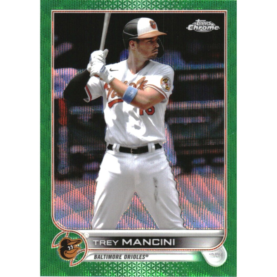 2022 Topps Chrome Green Wave Refractors #72 Trey Mancini