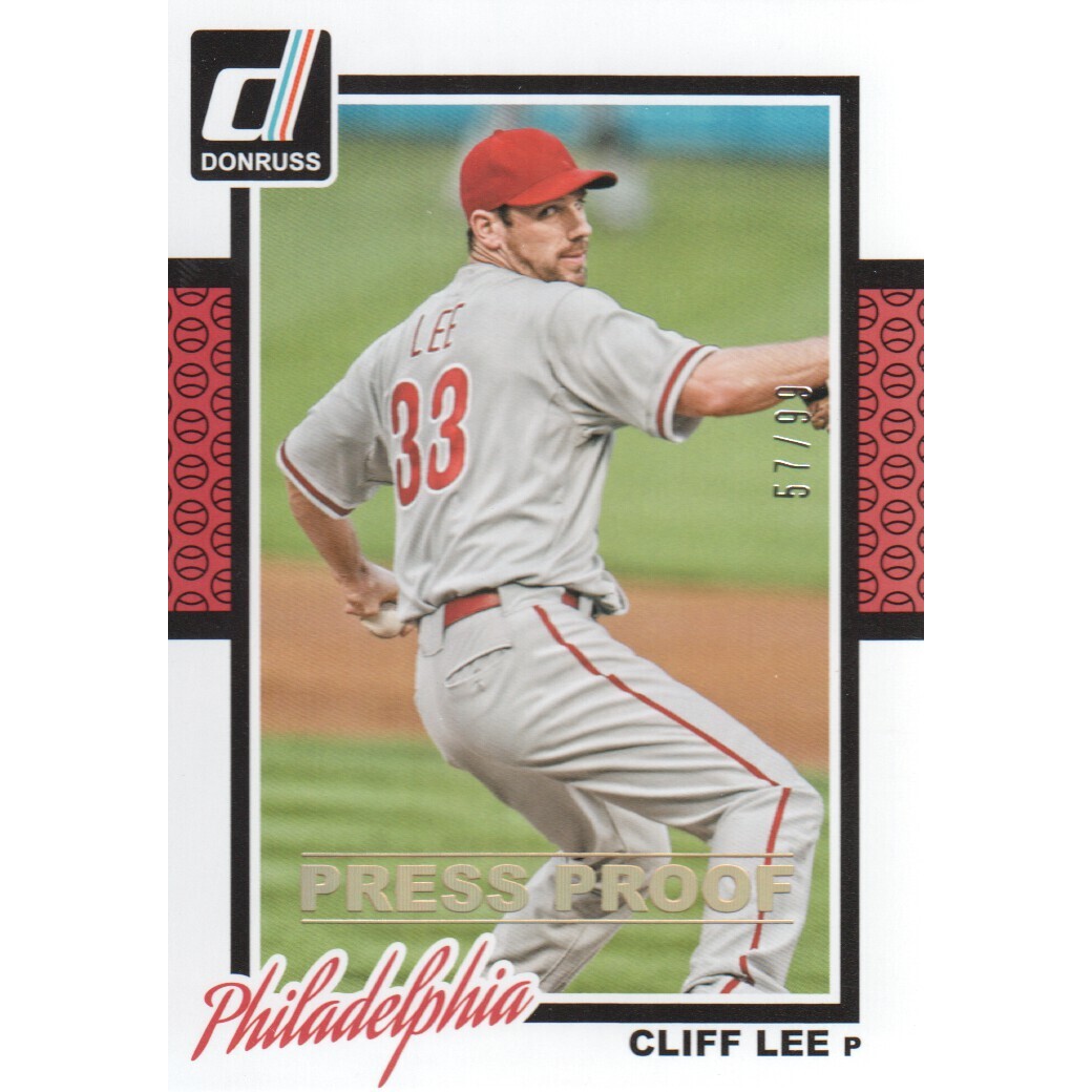 2014 Donruss Press Proofs Gold #111 Cliff Lee. rookie card picture