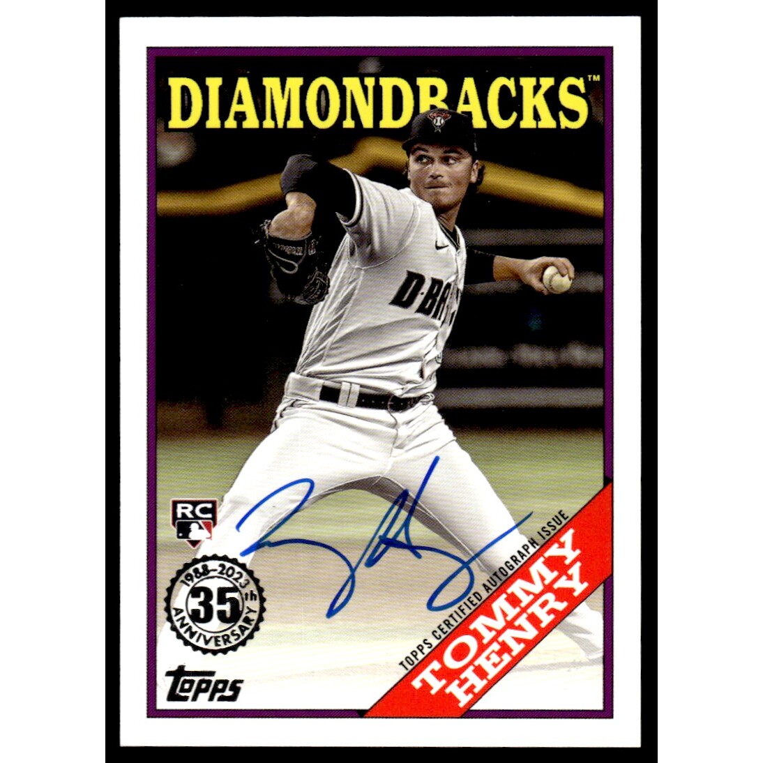 2023 Topps '88 Topps Autographs #88BATH Tommy Henry S2. rookie card picture