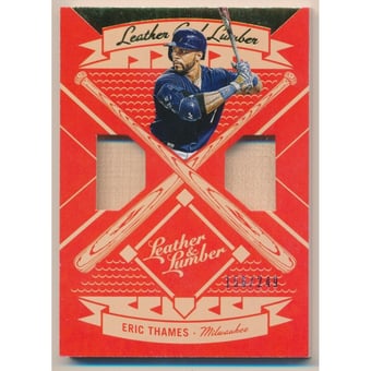 2019 Panini Leather and Lumber Leather and Lumber Dual Bat Relics #8 Eric Thames/249