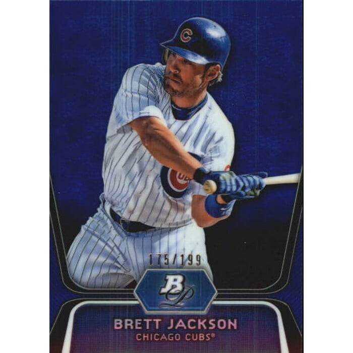 2012 Bowman Platinum Prospects Blue Refractors #BPP19 Brett Jackson. rookie card picture