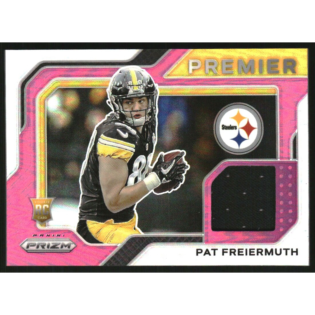 2021 Panini Prizm Premier Jerseys Pink #22 Pat Freiermuth 2021 Panini Prizm Premier Jerseys Pink #22 Pat Freiermuth