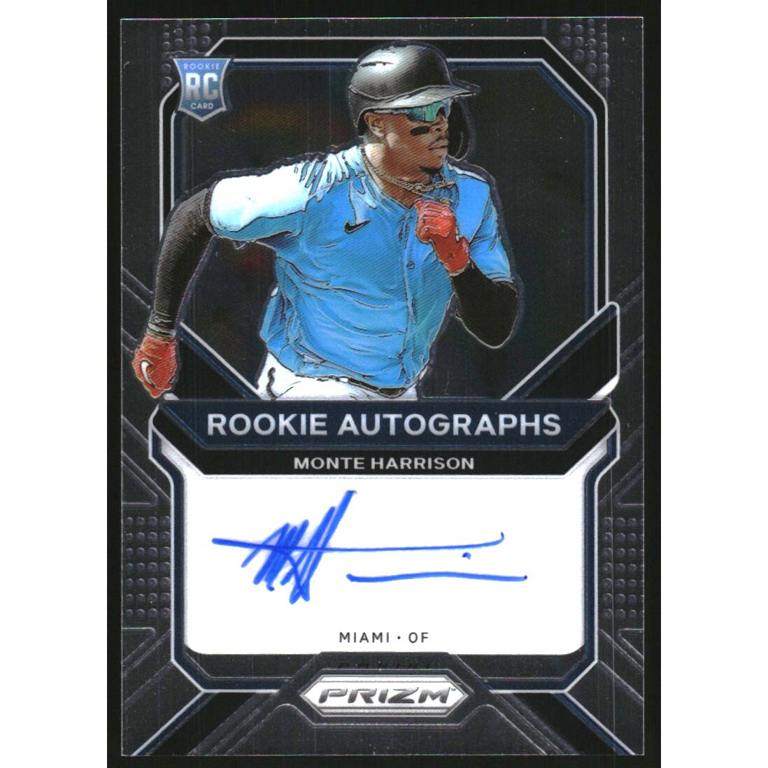 2021 Panini Prizm Rookie Autographs #33 Monte Harrison. rookie card picture
