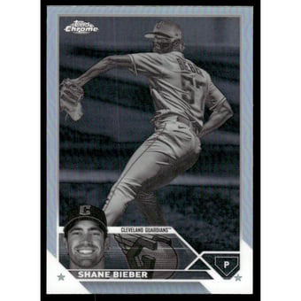 2023 Topps Chrome Negative Refractors #118 Shane Bieber