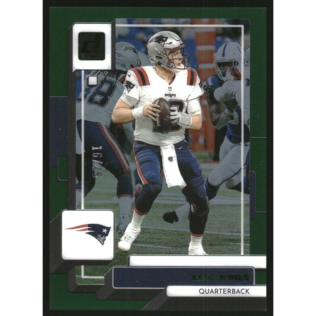 2022 Clearly Donruss Green #34 Mac Jones. rookie card picture
