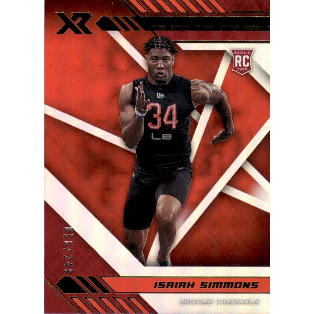 2020 Panini XR Red #145 Isaiah Simmons. rookie card picture