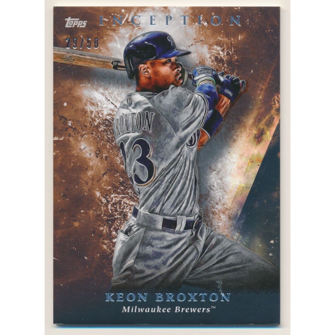 2018 Topps Inception Orange #29 Keon Broxton. rookie card picture