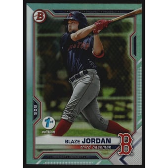 2021 Bowman Draft 1st Edition Sky Blue Foil #BD182 Blaze Jordan