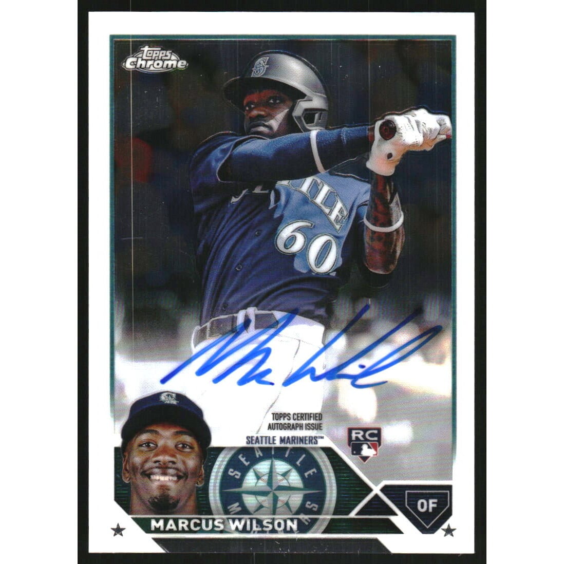 2023 Topps Chrome Rookie Autographs #RAMWI Marcus Wilson. rookie card picture