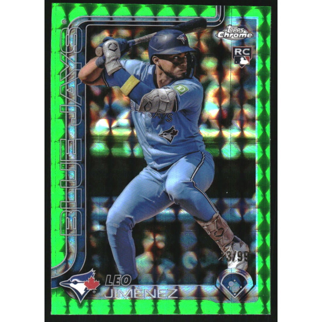 2025 Topps Chrome Green Geometric Refractors #276 Leo Jimenez