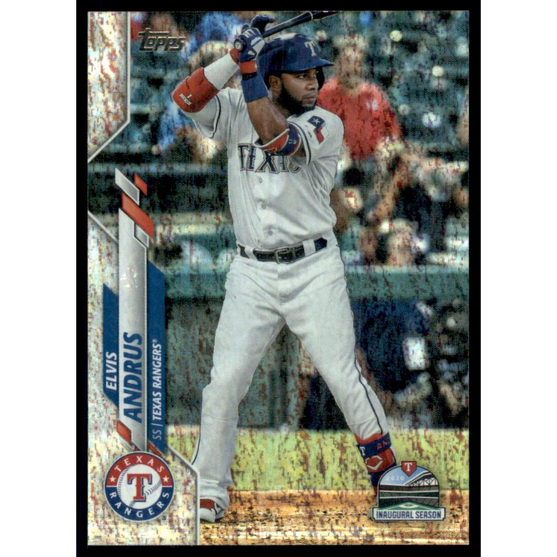 2020 Topps Factory Set Sparkle Foil #577 Elvis Andrus. rookie card picture