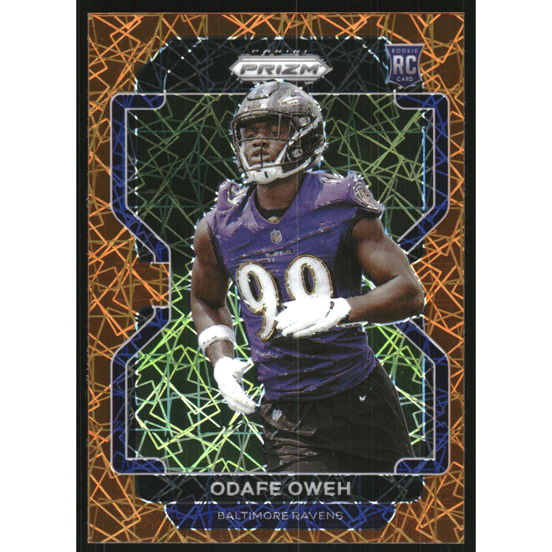 2021 Panini Prizm Prizms Lazer #380 Odafe Oweh. rookie card picture