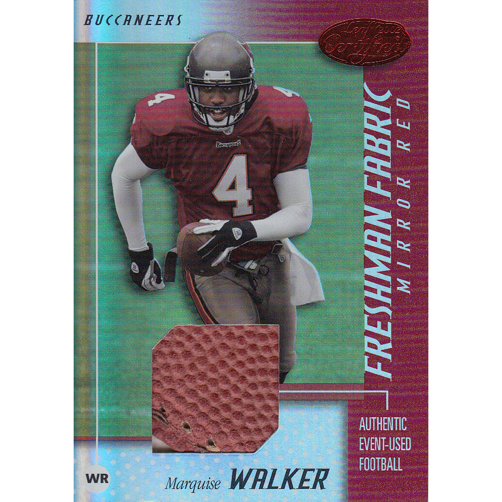 2002 Leaf Certified Mirror Red Materials #130 Marquise Walker