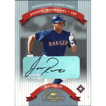 2002 Donruss Classics Significant Signatures #143 Jason Romano ROO/500