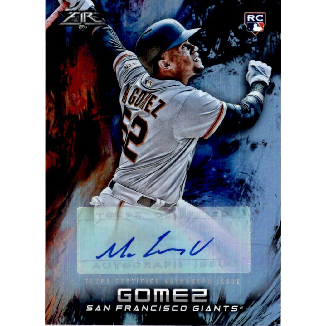 2018 Topps Fire Autographs #FAMG Miguel Gomez. rookie card picture