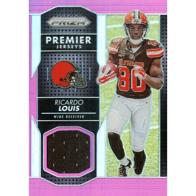 2016 Panini Prizm Prizm Premier Jerseys Pink #32 Ricardo Louis. rookie card picture