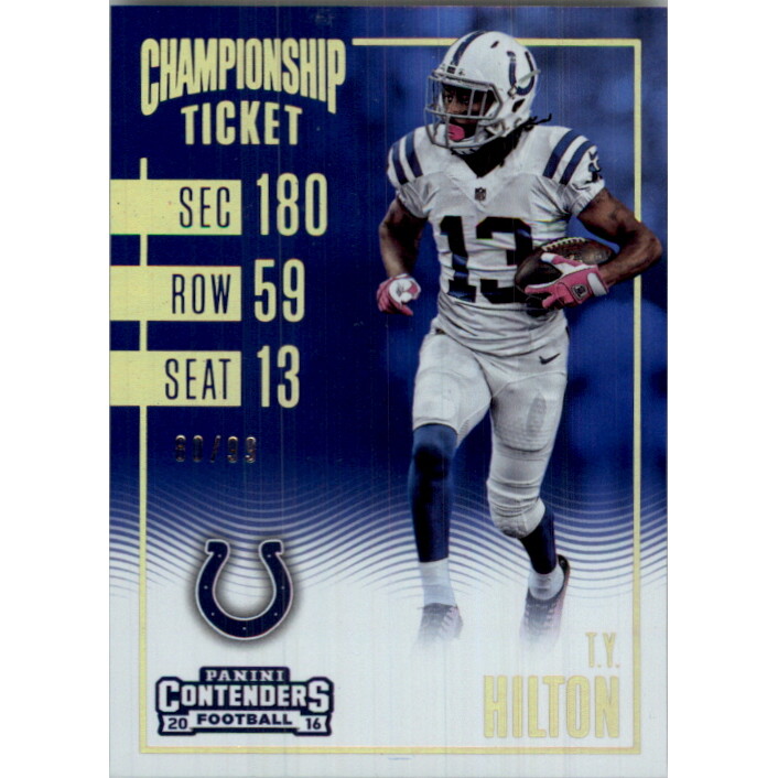 2016 Panini Contenders Championship Ticket #94 T.Y. Hilton