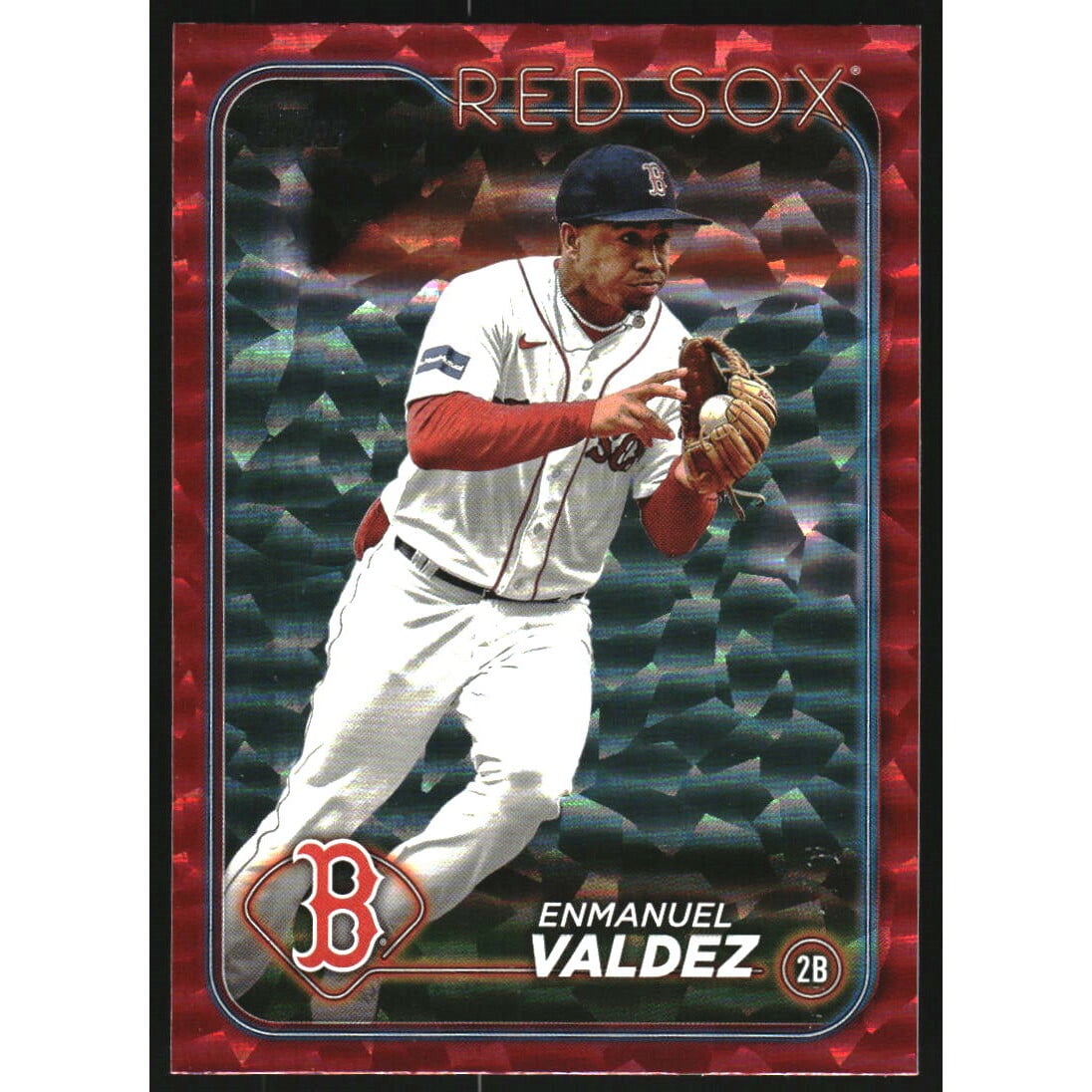2024 Topps Red Foil #300 Enmanuel Valdez. rookie card picture